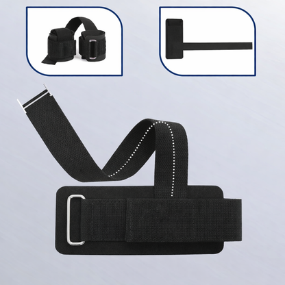 Bilekli Fitness Strap Ağırlık Kayışı – Lifting Straps, Deadlift & Çekiş Egzersizleri İçin Bilek Destekli Halter Kayışı (Siyah) Oktoria