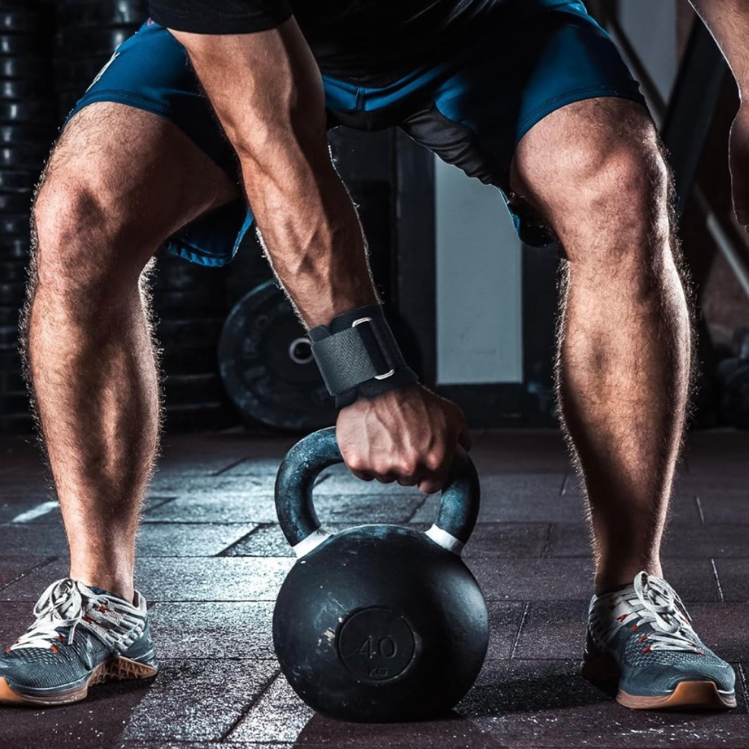 Bilekli Fitness Strap Ağırlık Kayışı – Lifting Straps, Deadlift & Çekiş Egzersizleri İçin Bilek Destekli Halter Kayışı (Siyah) Oktoria