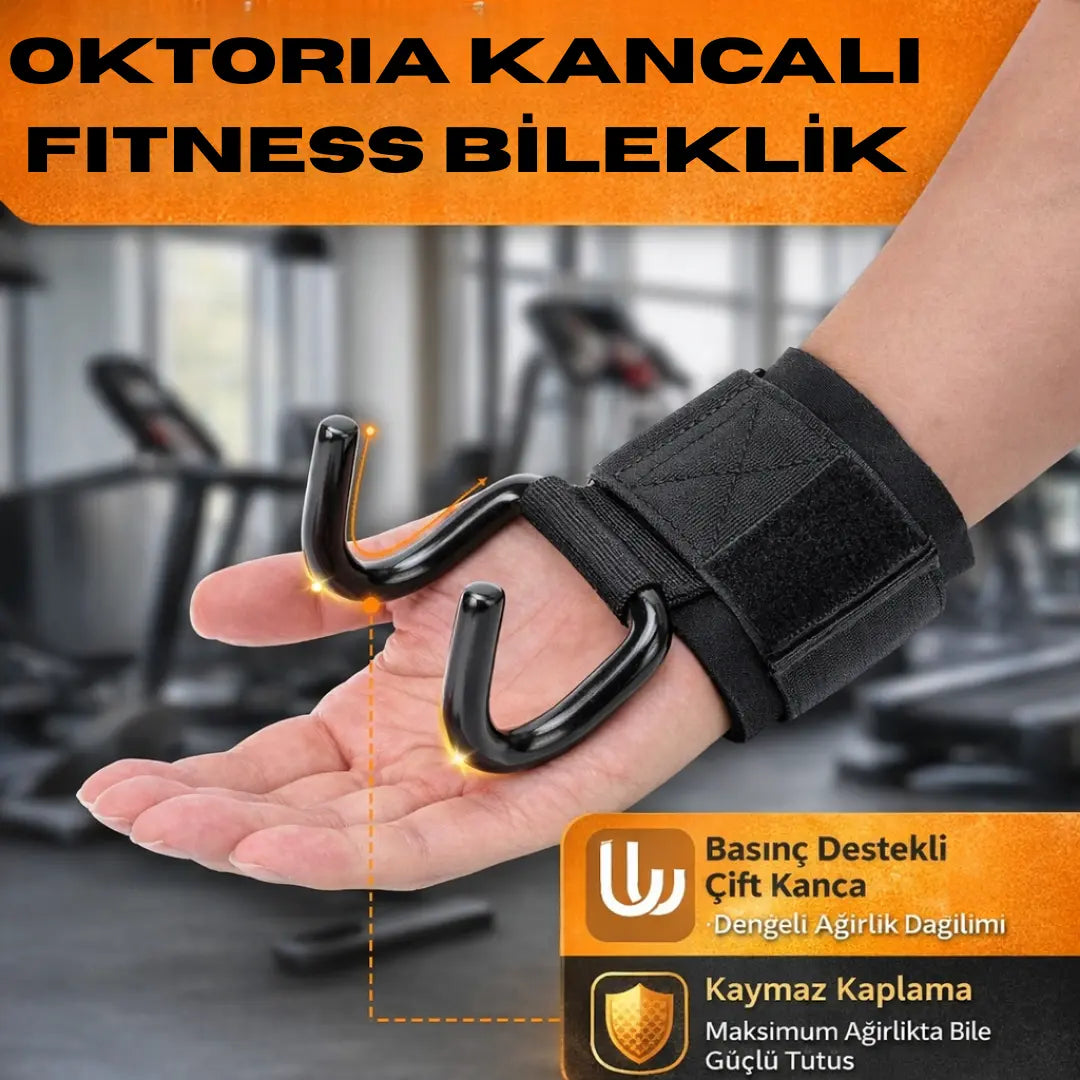 Kancalı Fitness Bileklik (2’li) – Ağırlık Kaldırma Kayışı Oktoria