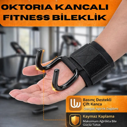 Kancalı Fitness Bileklik (2’li) – Ağırlık Kaldırma Kayışı Oktoria