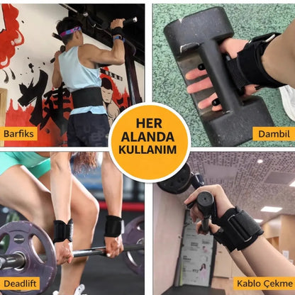 Kancalı Fitness Bileklik (2’li) – Ağırlık Kaldırma Kayışı Oktoria